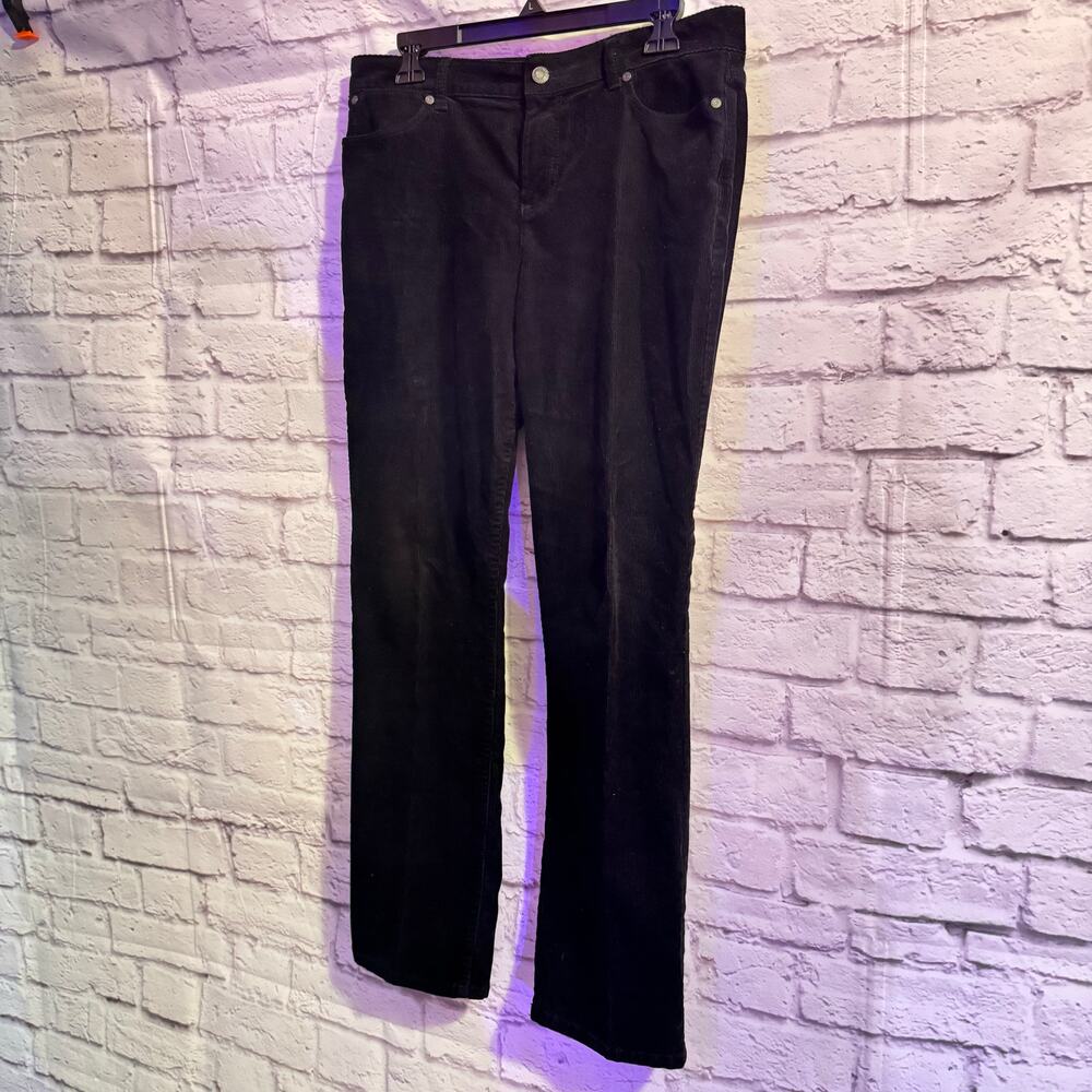 TALBOTS BLACK CORDS SZ 12P